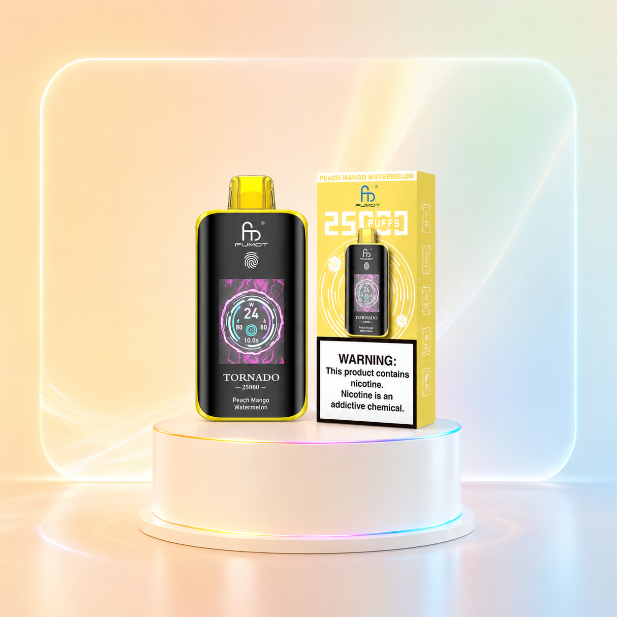 Fumot Tornado 25K - vape mit Nikotin, vielen Zügen und konstantem Geschmack